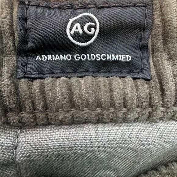 Adriano Goldschmied AG Turner Corduroy Cargo Loose Crop Pant Hunter Green 31x31 - Picture 5 of 10